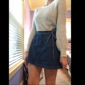Adriana sport denim tie skort skirt